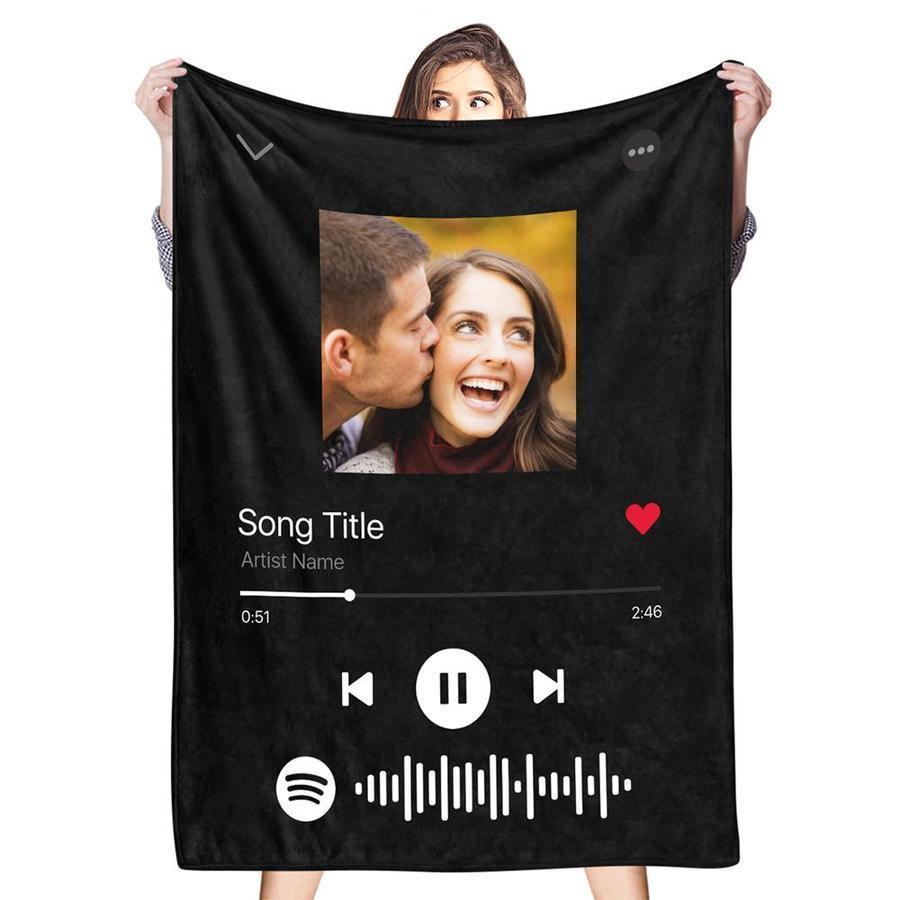 Spotify Music Personalised Photo Blanket
