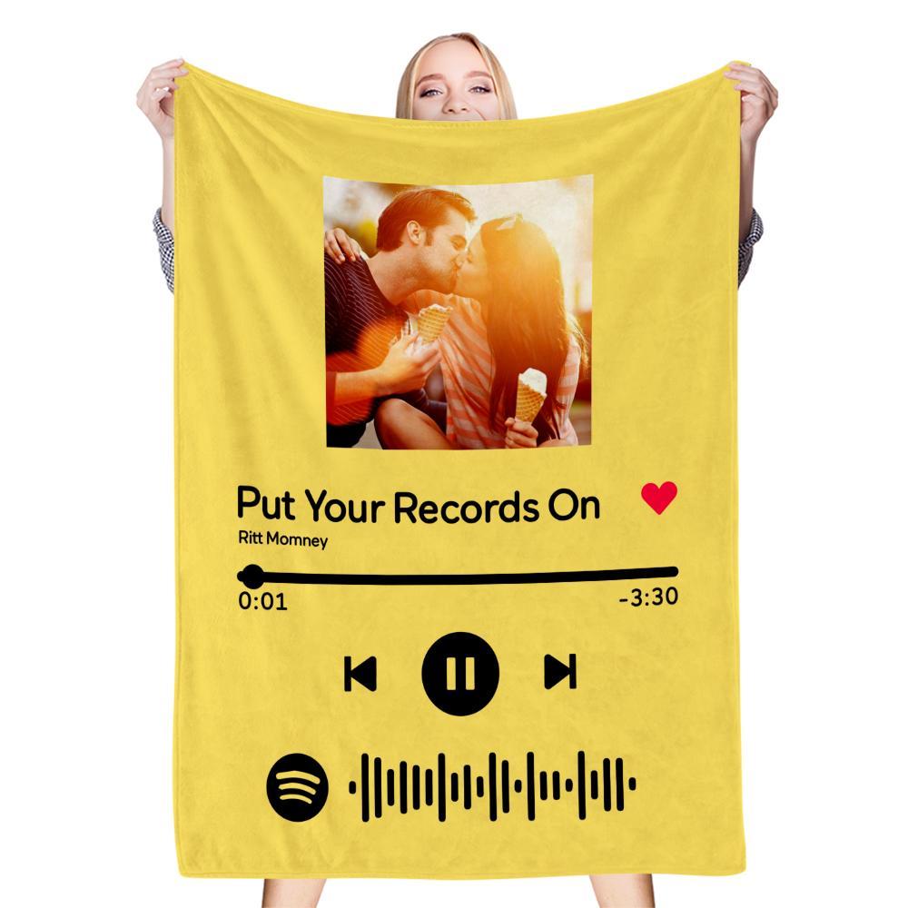 Spotify Music Personalised Photo Blanket