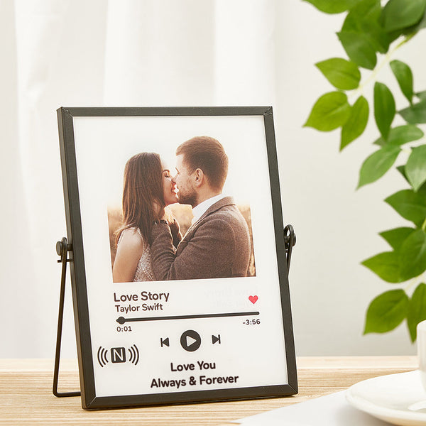 Custom Spotify Music Plaque Tap to Play NFC Tag Plaque Unique Gift for Lover - photomoonlampau
