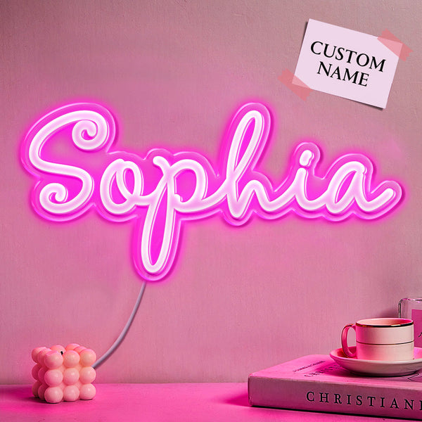 Personalized Name Neon Sign Custom Home Wall Decorations Light Sign Birthday Party Gift - photomoonlampau