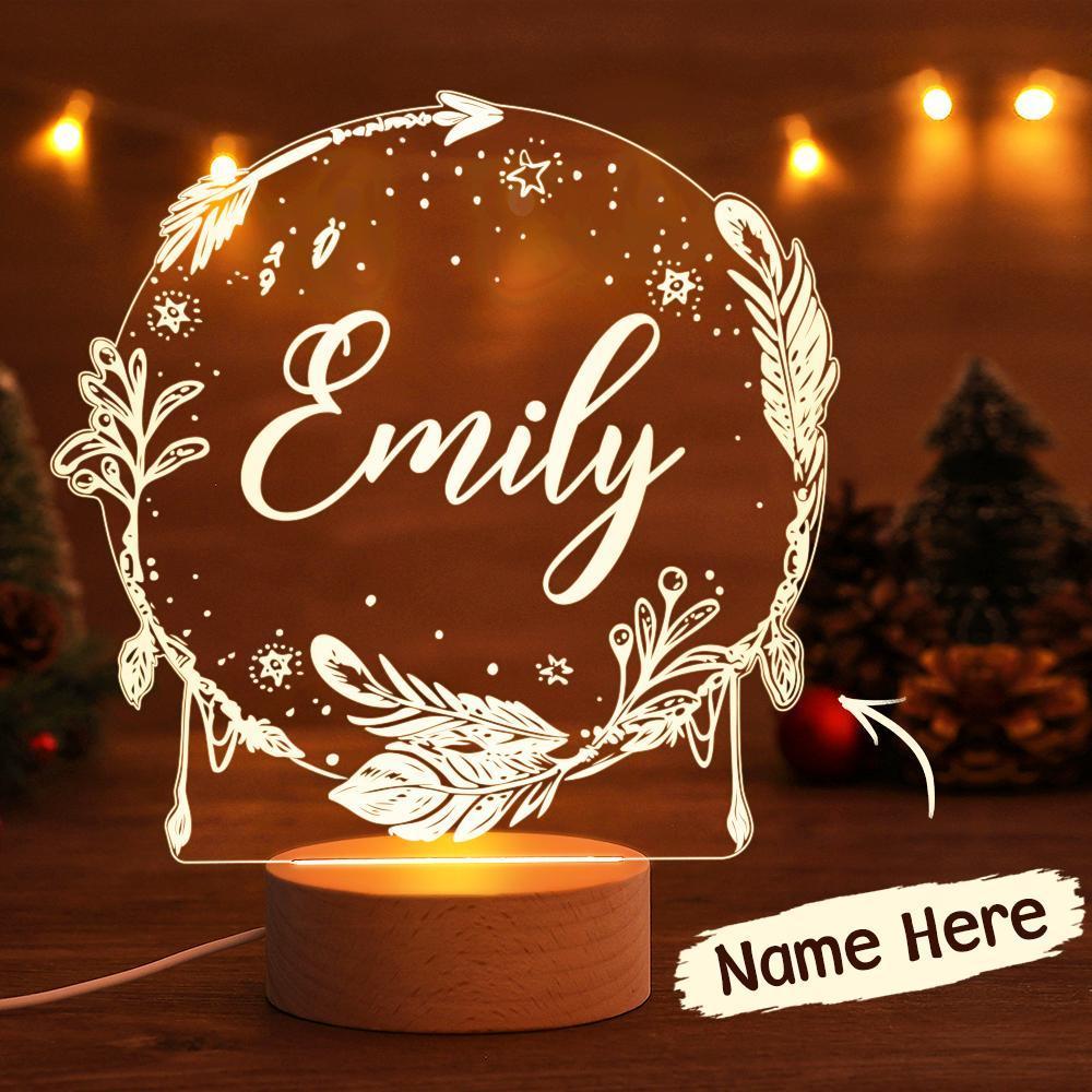 Personalised Baby Girls Night Light Gifts Nursery Decor Table Lamp