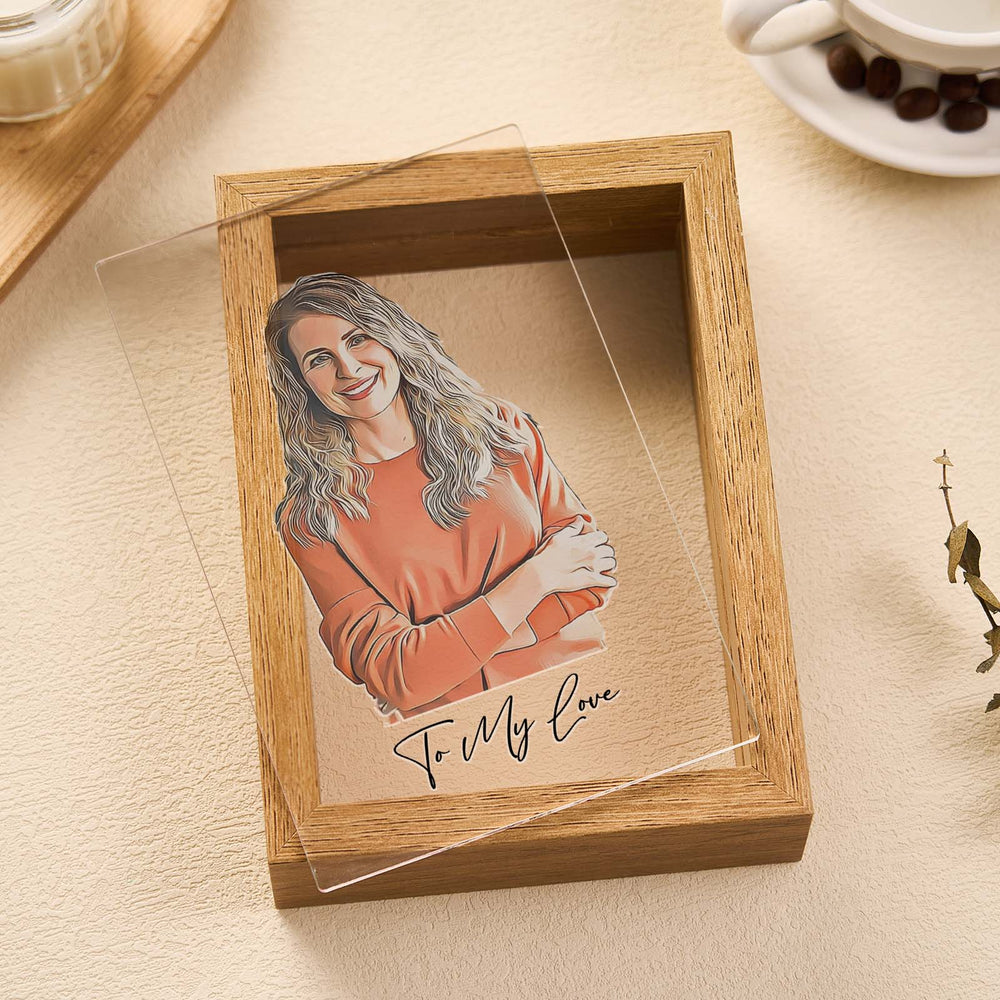 Custom Photo and Text Hand Drawn Filter Acrylic Frame