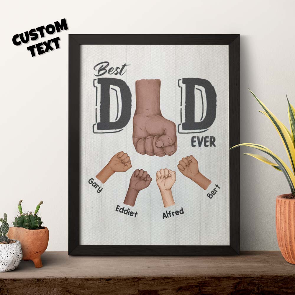 Best Dad Ever - Family Personalized Custom Ornaments - Father's Day Gift For Dad