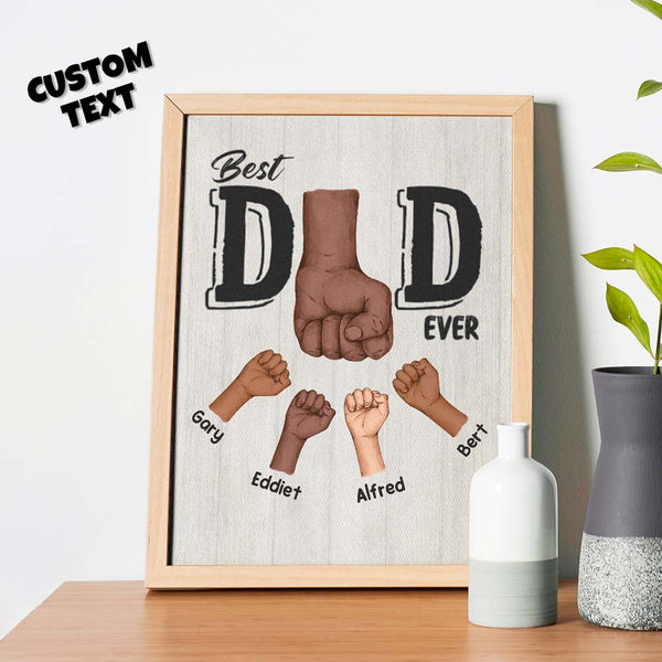 Best Dad Ever - Family Personalized Custom Ornaments - Father's Day Gift For Dad - photomoonlampau