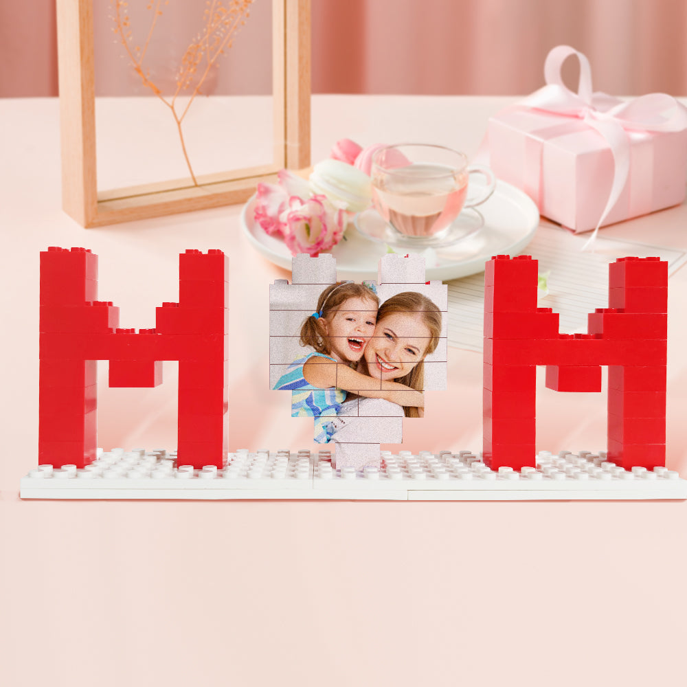 Personalized Mom Photo Building Brick Puzzles Photo Block Mother's Day Gifts