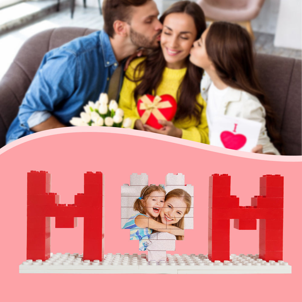 Personalized Mom Photo Building Brick Puzzles Photo Block Mother's Day Gifts