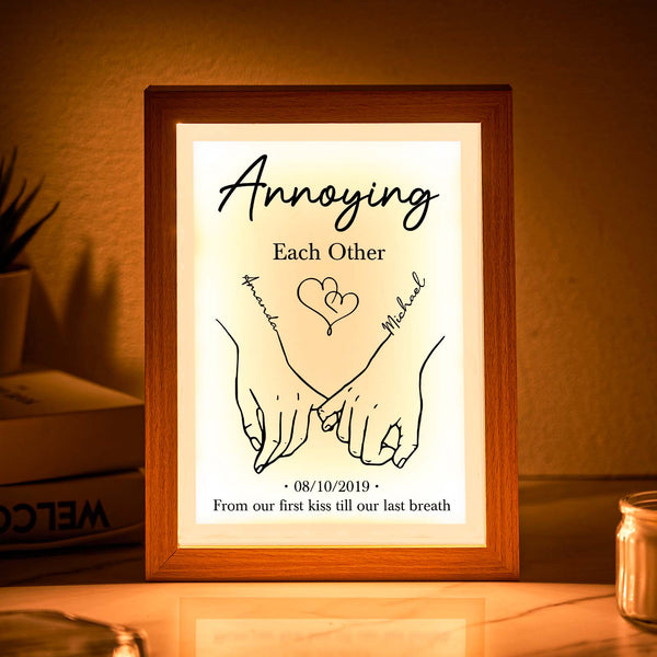 Personalized Together Forever Frame Light Box Custom Desktop Decoration Gift For Couple Anniversary Gift - photomoonlampau