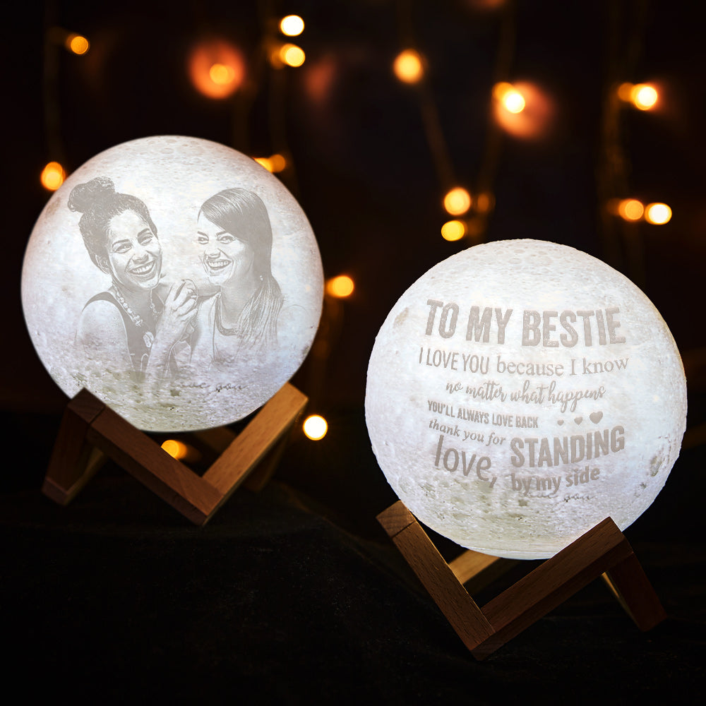 To My Best Friend Personalised Luna Moon Lamp Night Light 3D Print Moonlight LED Dimmable  Bestie Gift