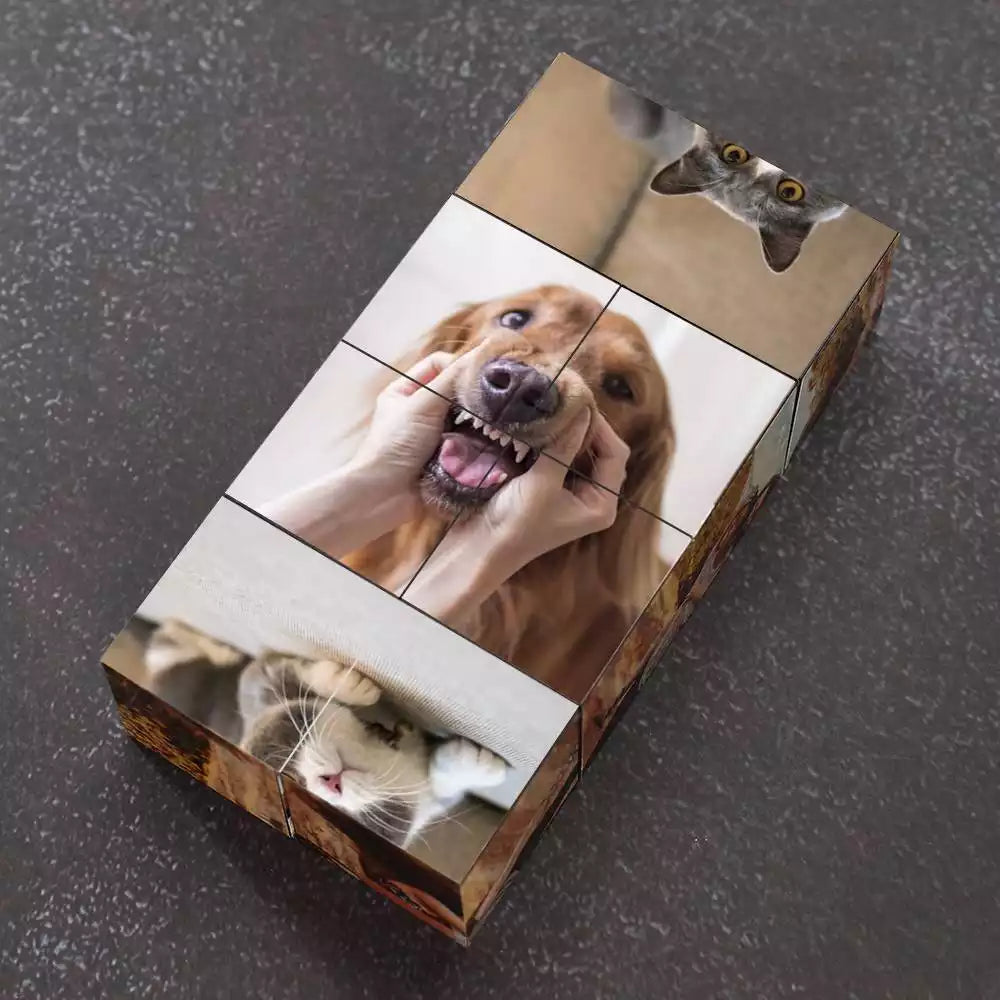 Gifts For Pets Custom Magic Folding Photo Rubic's Cube