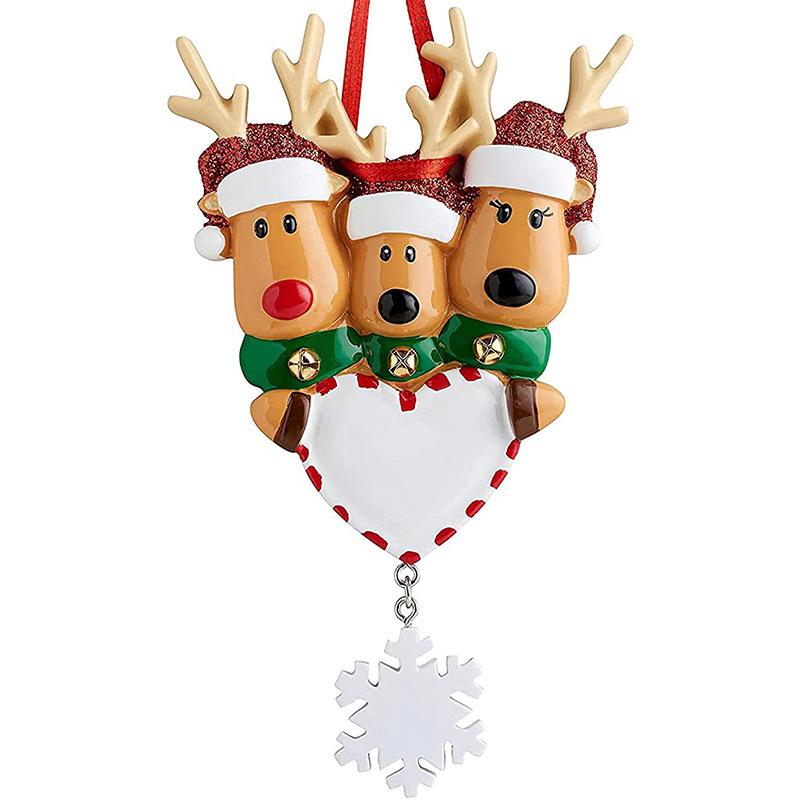 Christmas Ornaments Family Pendant Elk Ornament Family of 2 3 4 5 6 Ornament Christmas Tree Decoration