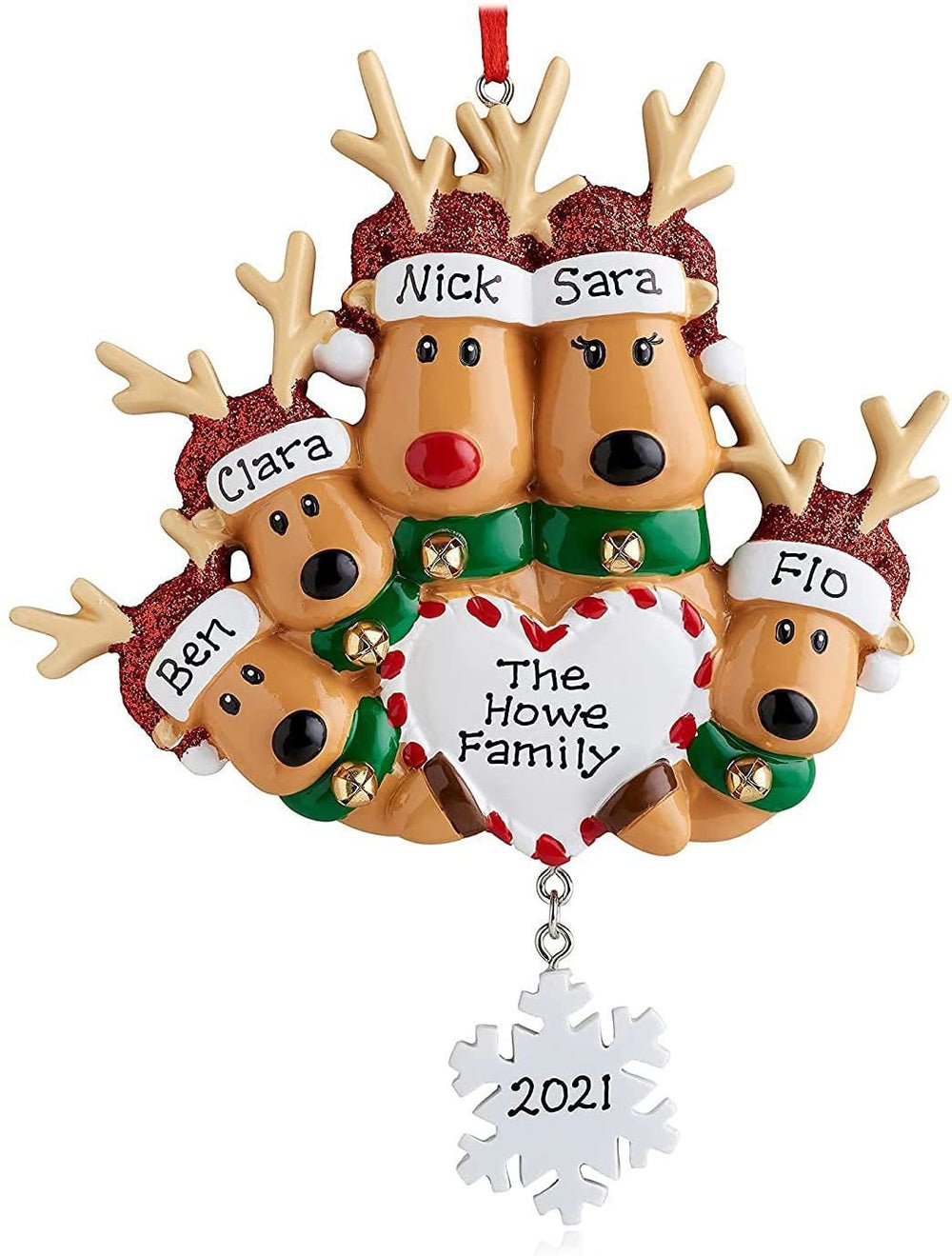 Christmas Ornaments Family Pendant Elk Ornament Family of 2 3 4 5 6 Ornament Christmas Tree Decoration