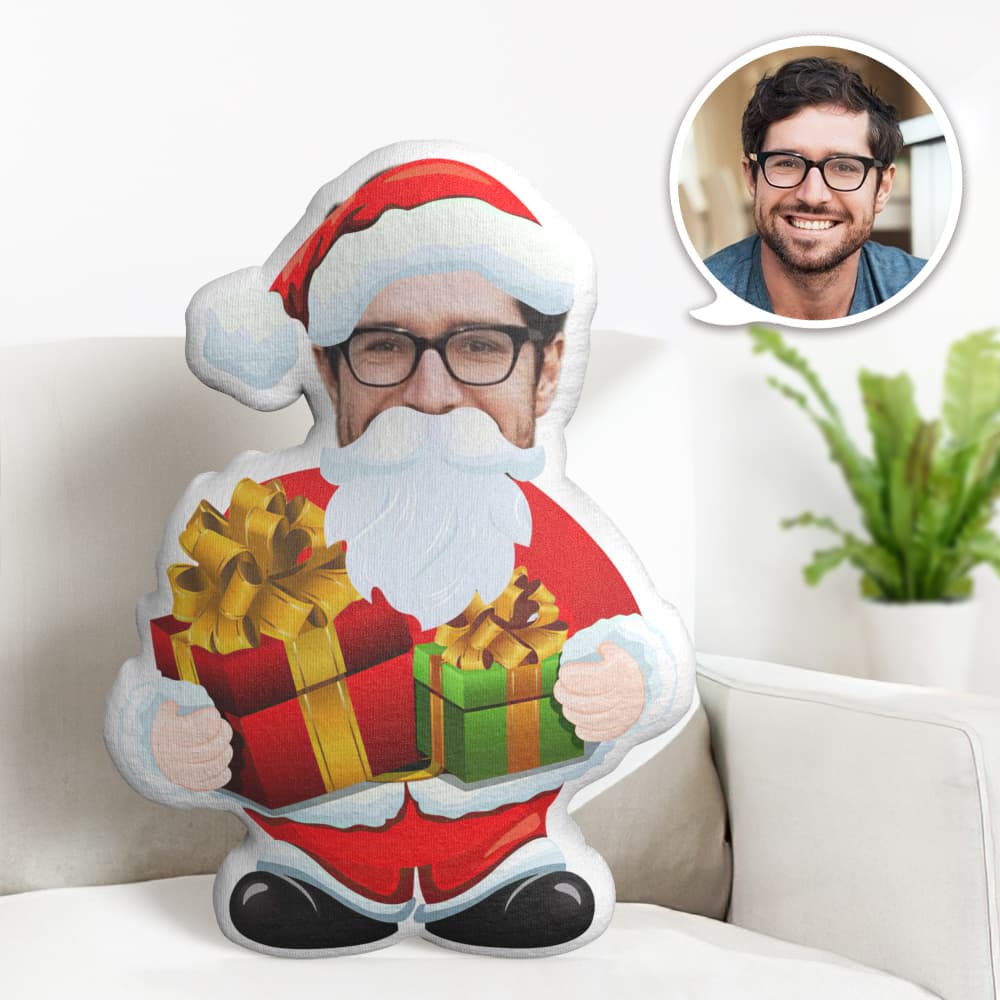 Custom Face Pillow Personalised Photo Pillow Gift Santa Claus MiniMe Pillow Gifts for Christmas