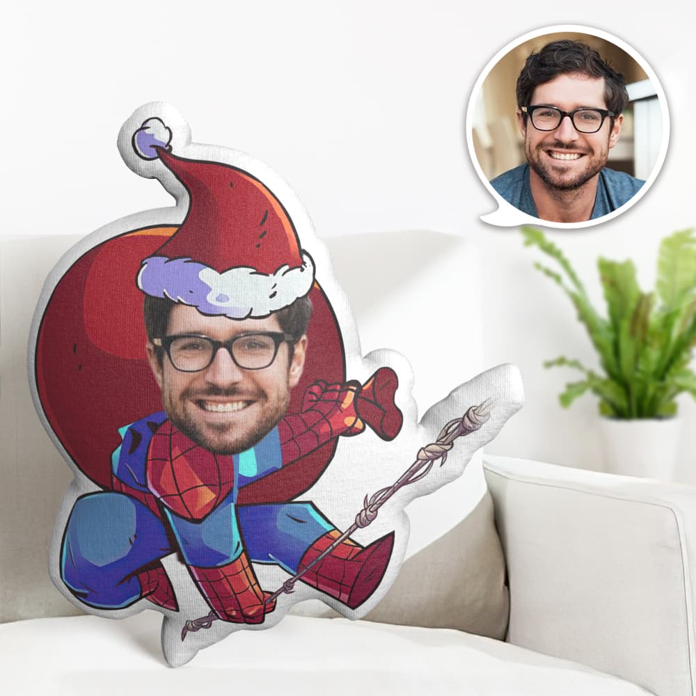 Custom Face Pillow Personalised Photo Pillow Christmas Spider Man MiniMe Pillow Gifts for Christmas