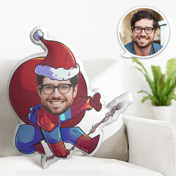 Custom Face Pillow Personalised Photo Pillow Christmas Spider Man MiniMe Pillow Gifts for Christmas - photomoonlampau