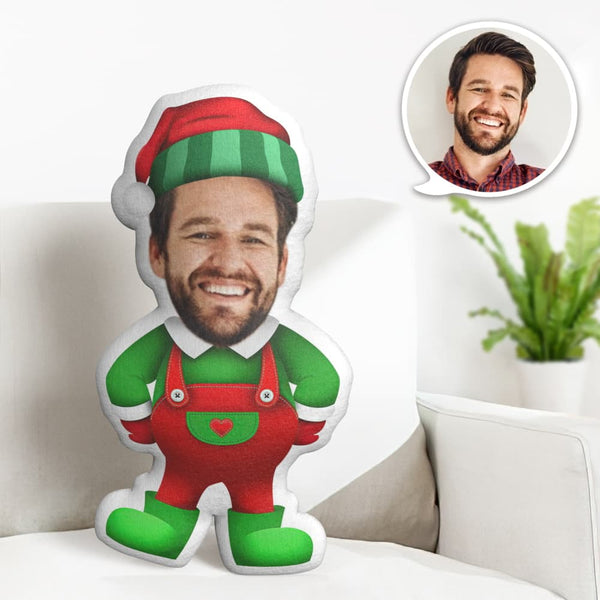Custom Face Pillow Personalised Photo Pillow Christmas Suspenders MiniMe Pillow Gifts for Christmas - photomoonlampau