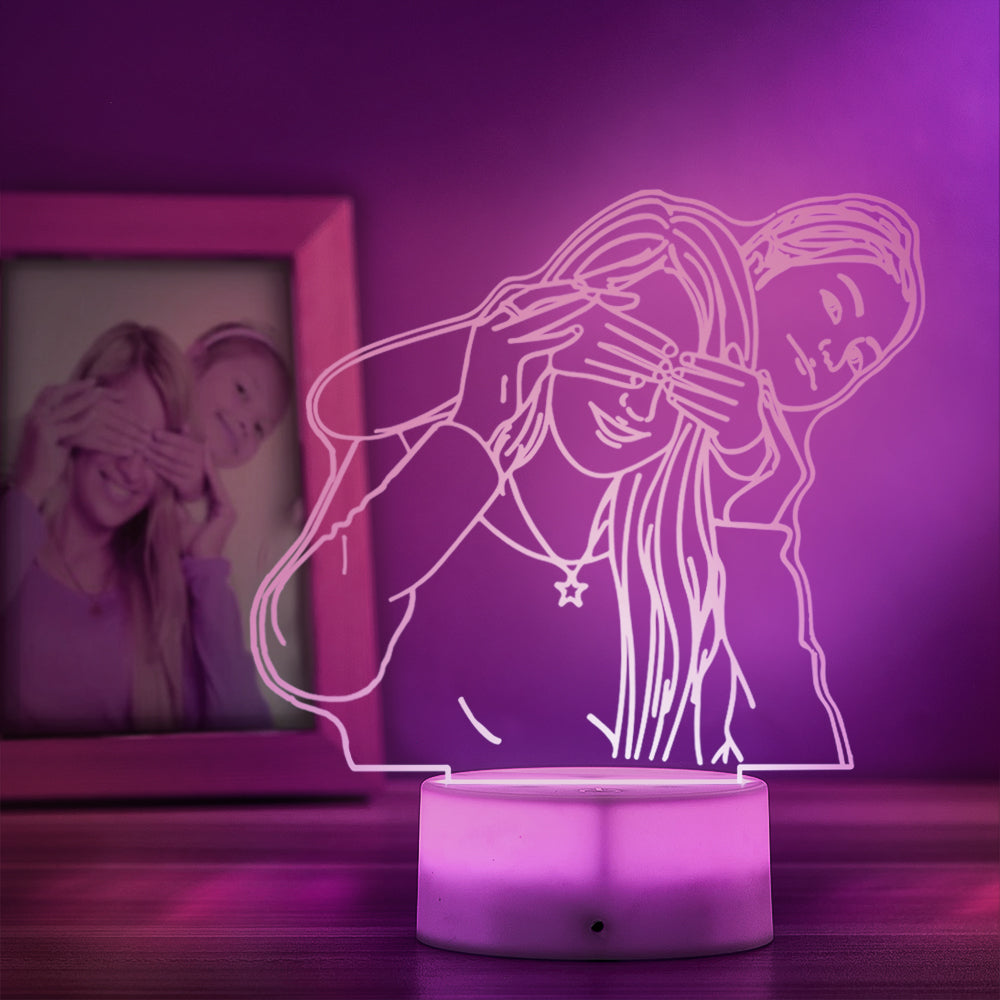 Custom Photo 3D Lamp Desk Light Personalised Gift For Pets