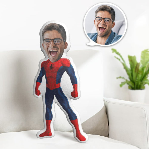 Custom Face Pillow Personalised Photo Pillow Standing Spider Man MiniMe Pillow Gifts for Him