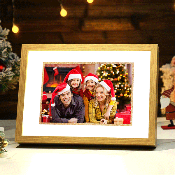 Personalised Christmas Family Picture Lamp Custom Photo Light Christmas Gift - photomoonlampau