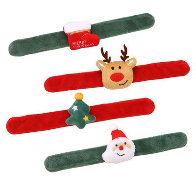 Fuzzy Christmas Pop It Slap Bracelets Slap Wristband Wrap Colourful Girls Party Bag Fillers