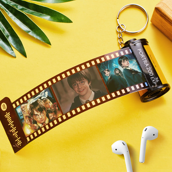 Music Code Camera Roll Keychain for Love 5-20 Pictures Yellow Shell