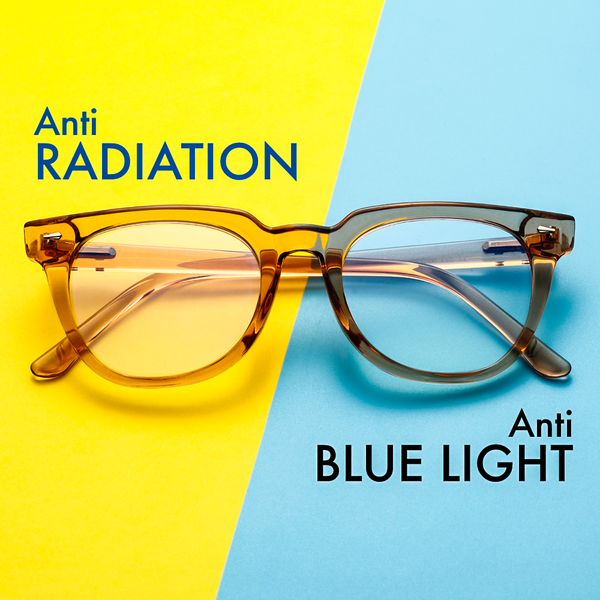 Adults Blue Light Blocking Computer Reading Gaming Glasses-Light Brown Crystal - photomoonlampau