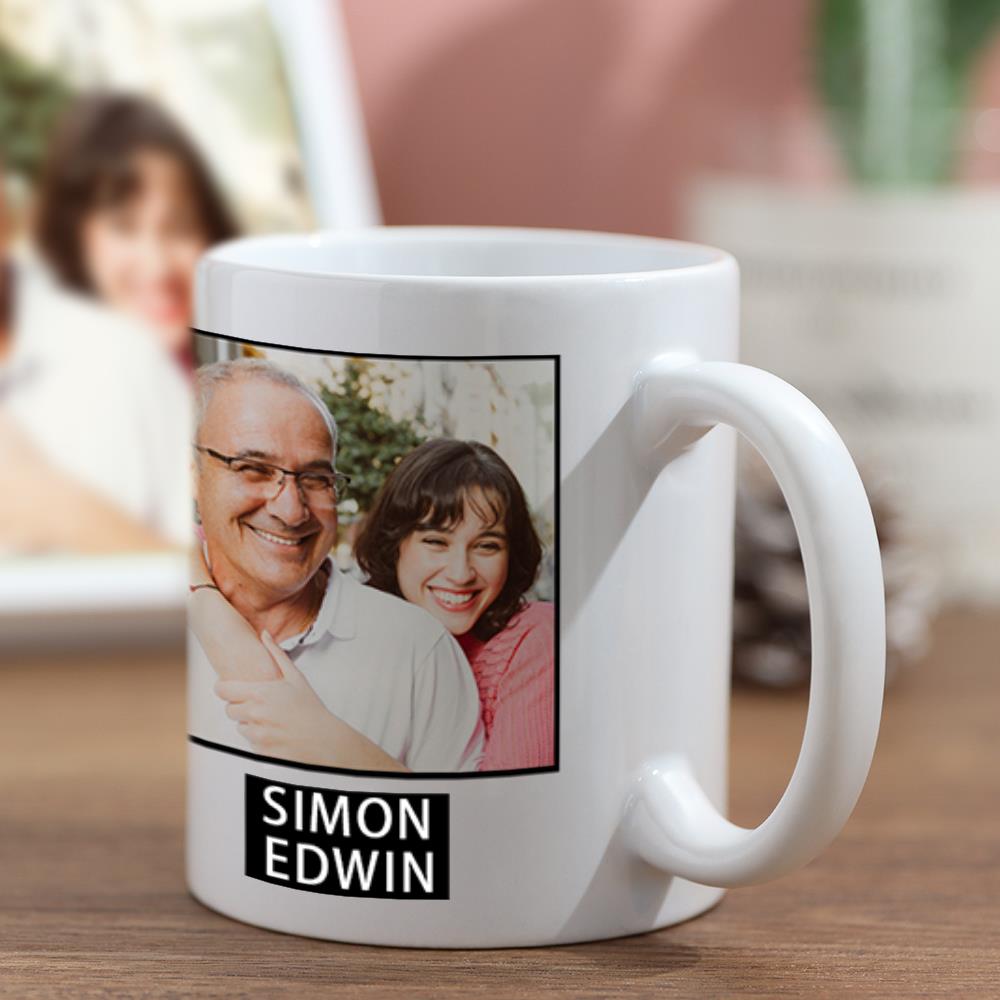 Custom Photo Mug With Your Name - World's Best Dad
