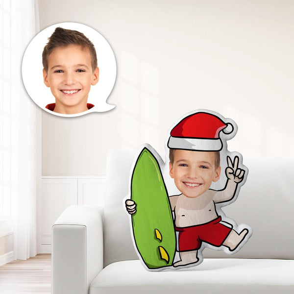 Custom Minime Throw Pillow Unique Personalised Minime Christmas Baby Holding A Surfboard Throw Pillow Give Your Child The Most Meaningful Gift - photomoonlampau