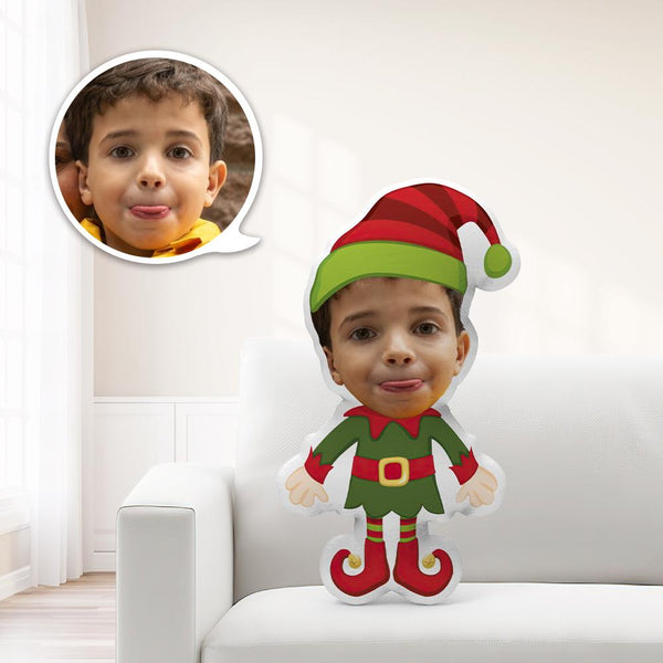 Personalised Minime Christmas Elf In Green Throw Pillow Unique Personalised Minime  Throw Doll Give Your Child The Most Meaningful Gift - photomoonlampau