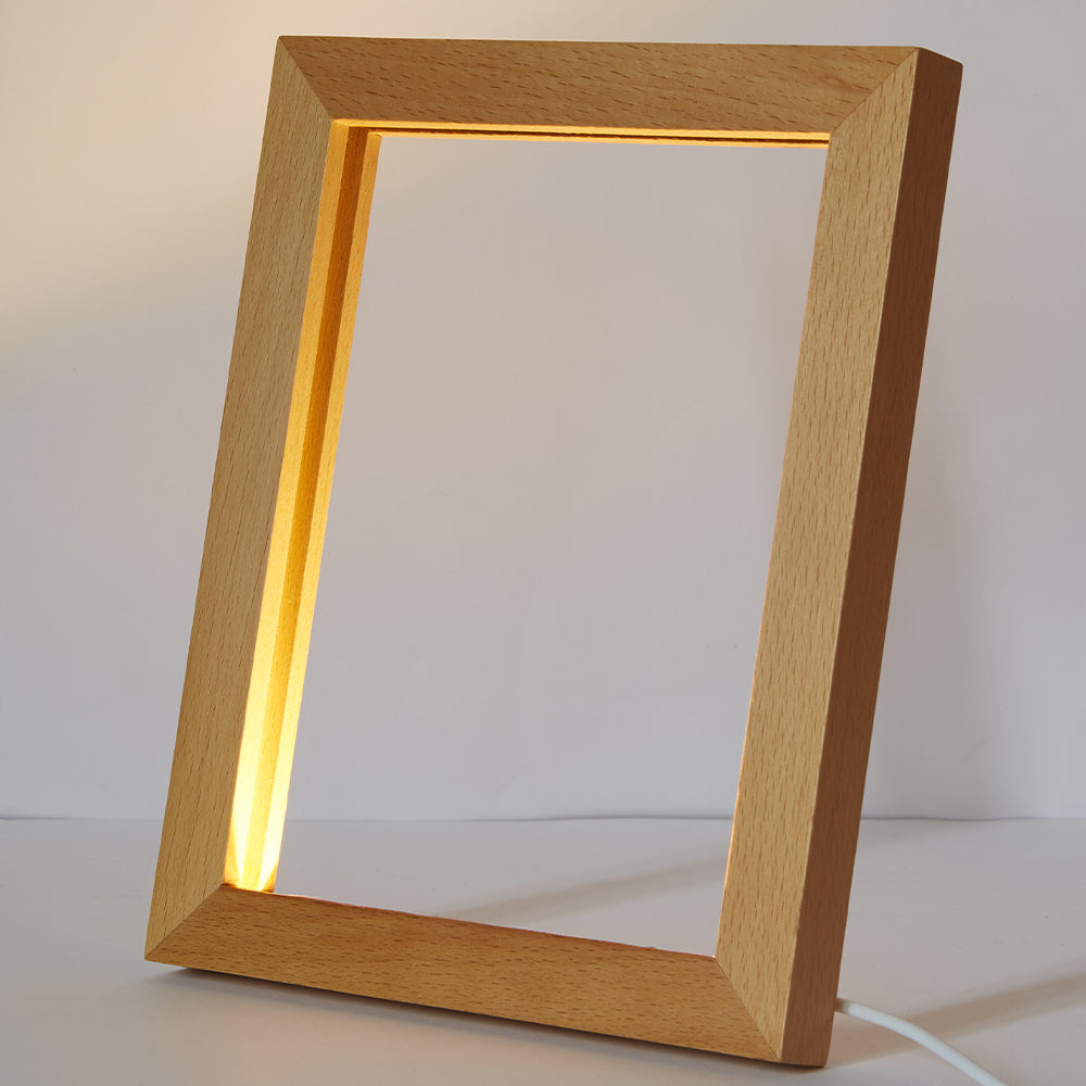 Customized Wooden Photo Frame LED Night Lamp Decor Custom Anniversary Gift Keepsake Gift