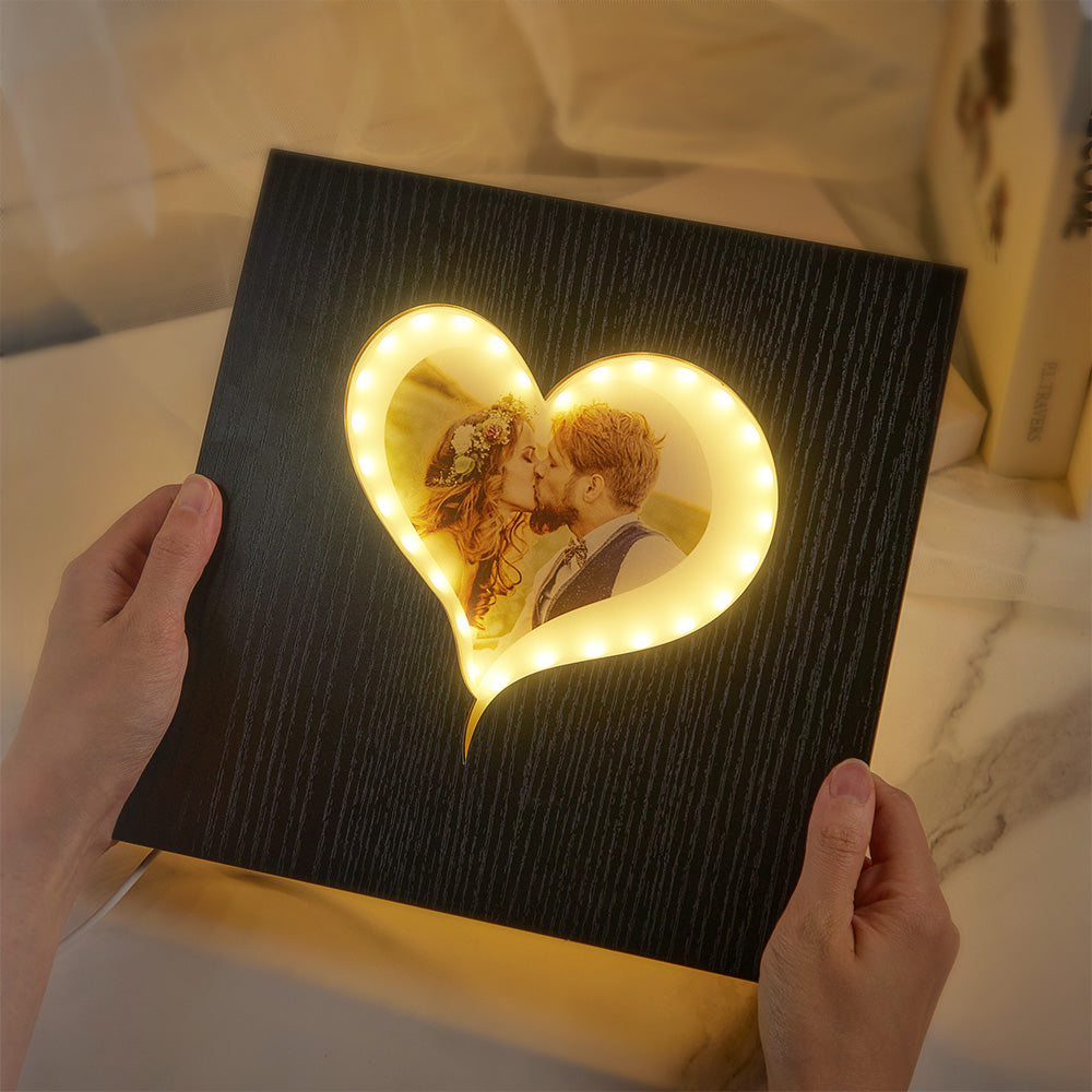Custom Photo Night Light Creative Sandwich Light Heart Home Gifts