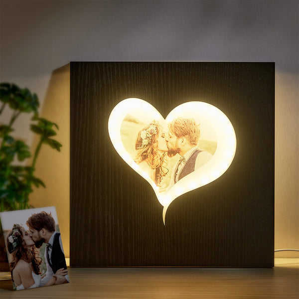 Custom Photo Night Light Creative Sandwich Light Heart Home Gifts - photomoonlampau