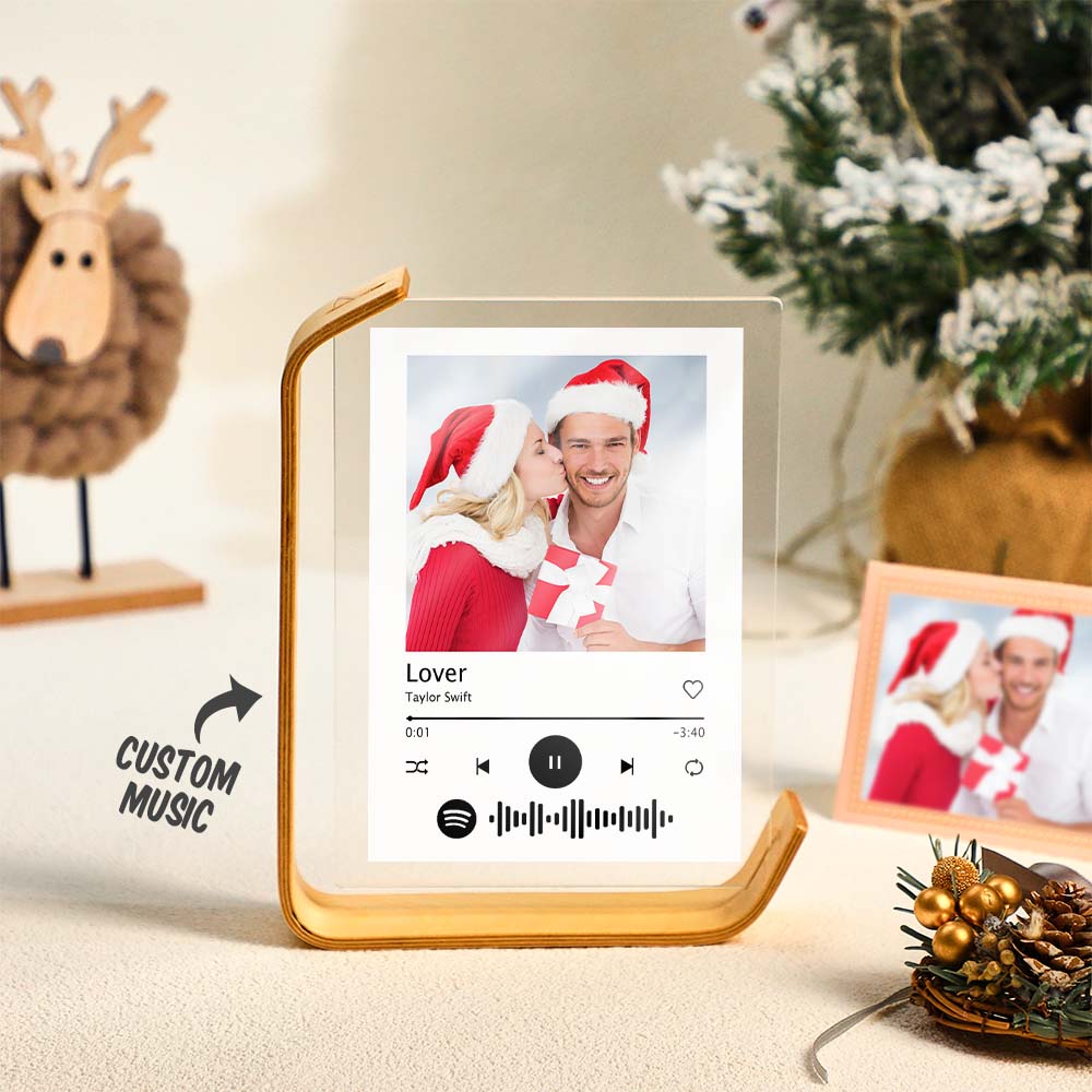 Custom L-shape Spotify Photo Frames Personalized Acrylic Picture Frame for Tabletop or Desktop Decor