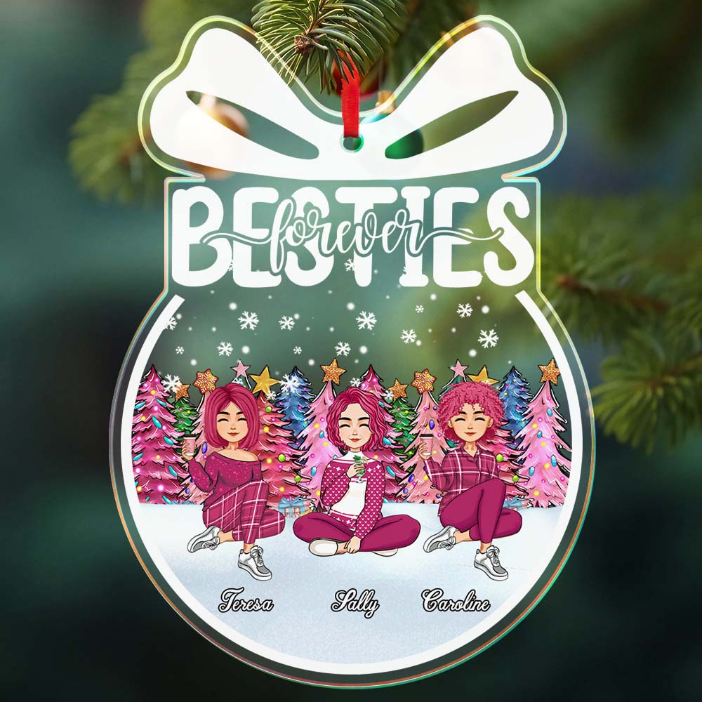 Christmas Tree Ornaments Personalized Besties Hairstyle Clothes Name Drink Christmas Gifts
