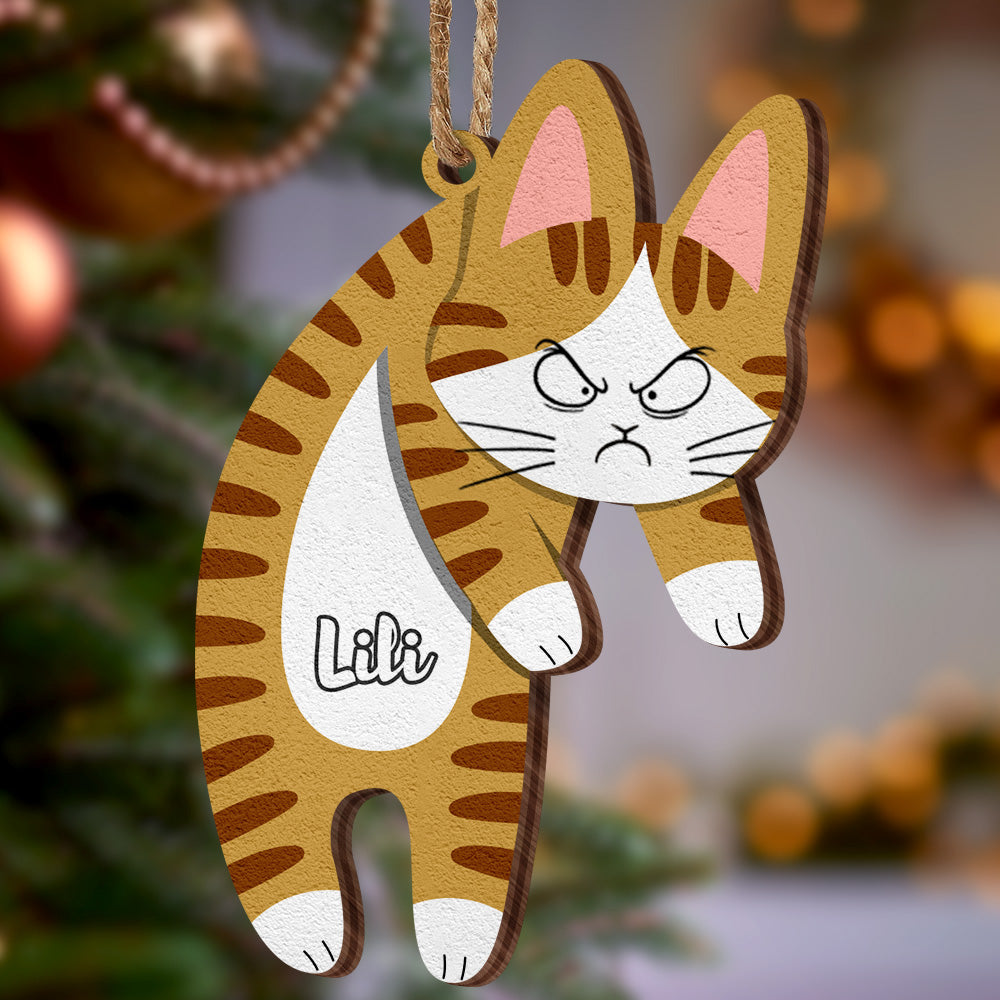 Personalised Wooden Ornament Hanging Cat Christmas Gifts