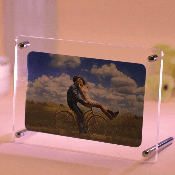 Personalized Light-Reveal Desk Art Custom Picture Frame Valentine's Day Gift - photomoonlampau