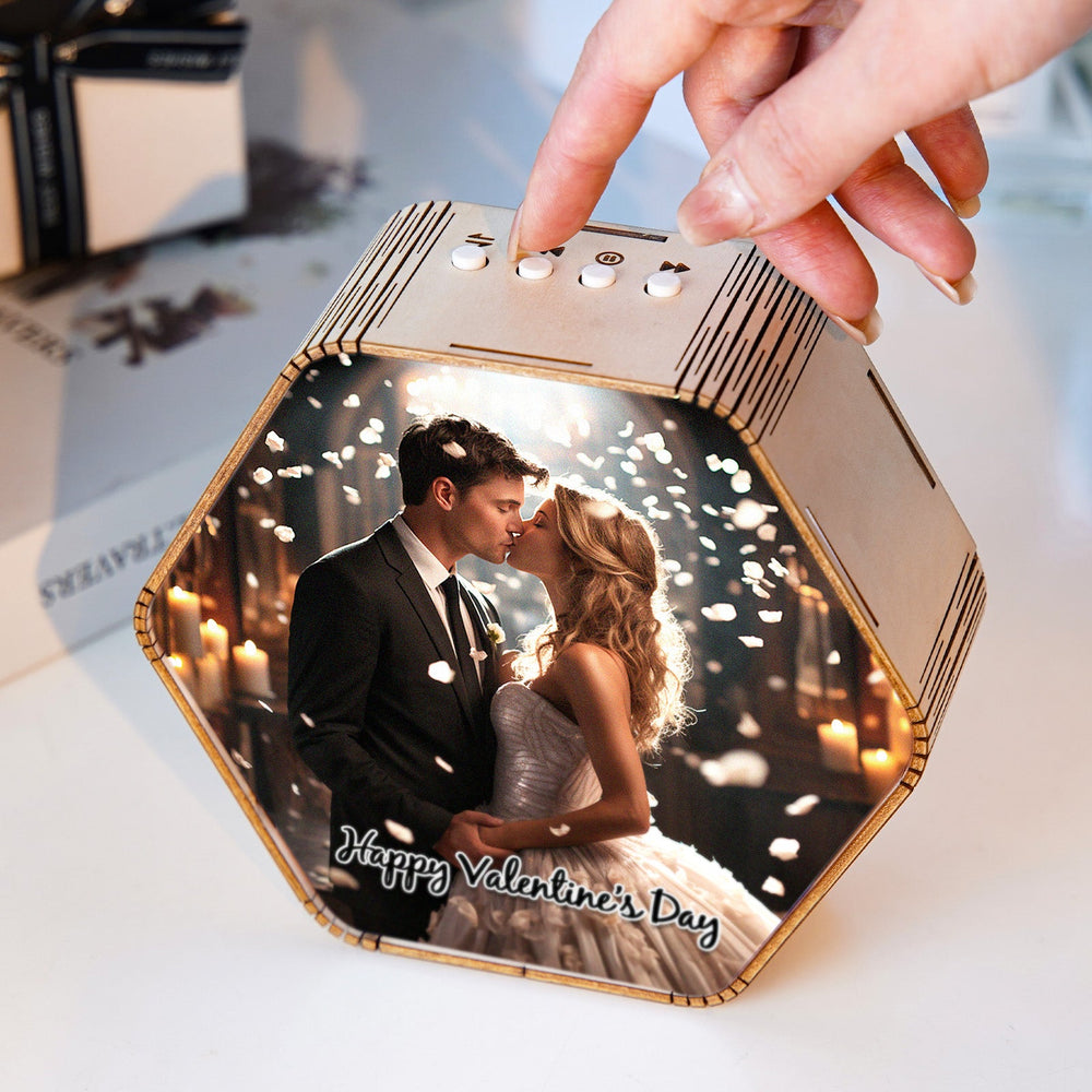 Personalized Photo Bluetooth Coloful Night Light With Custom Text Gifts For Her
