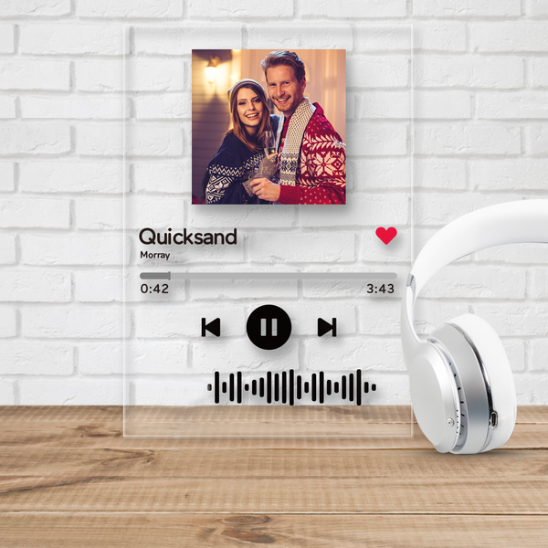Custom Photo Personalised Music Code Music Plaque(120mm x 160mm) for Couple
