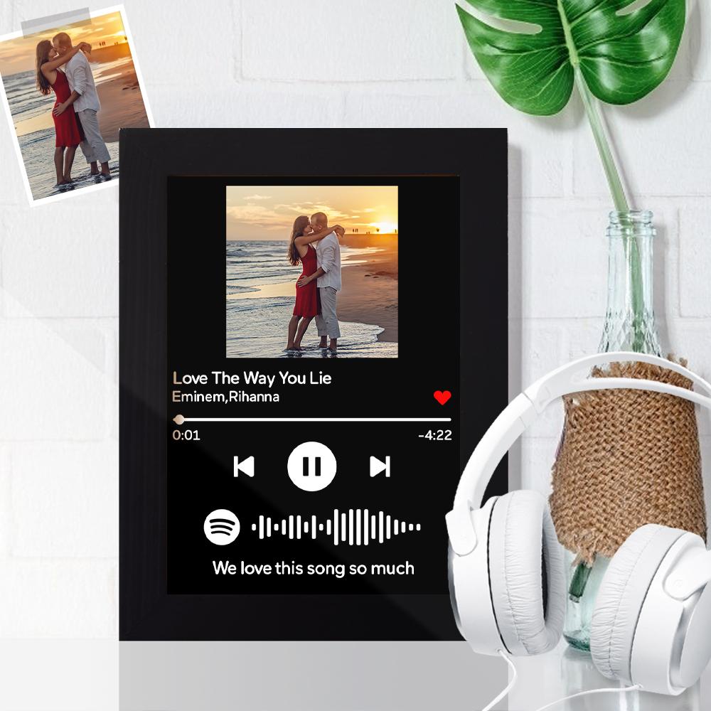 Custom Gift for Besties Spotify Frame - Personalised Spotify Code Music Frame (7