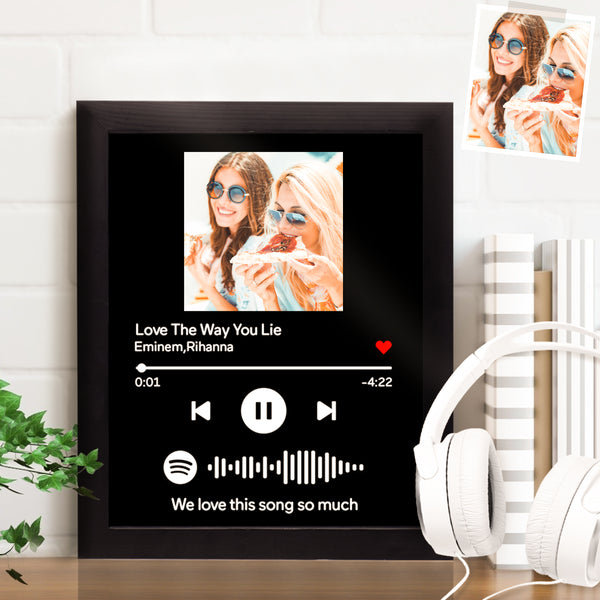 Custom Gift for Besties Spotify Frame - Personalised Spotify Code Music Frame (7"&10")