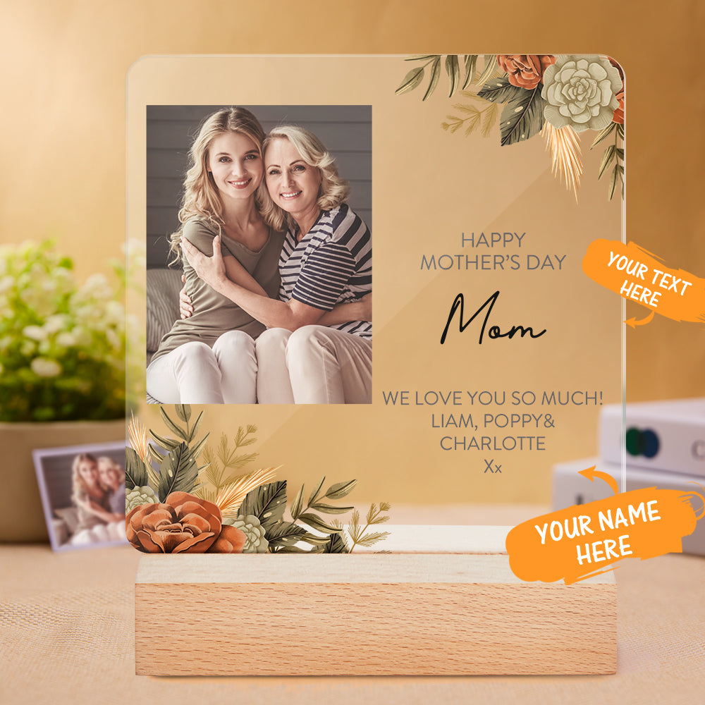 Personalised Acrylic Plaque Gift for Mom Custom Home Decor