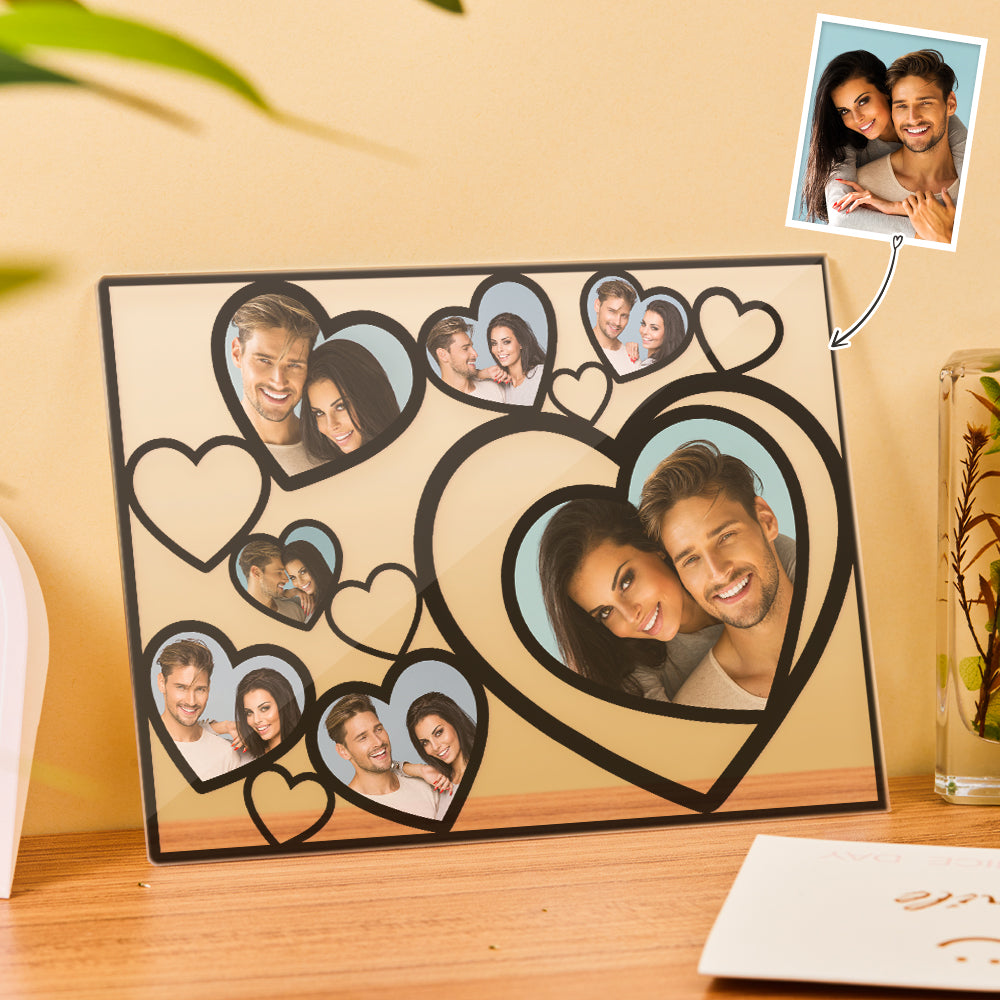 Love Heart Custom Photo Lamp Multiphotos Valentine's Gifts