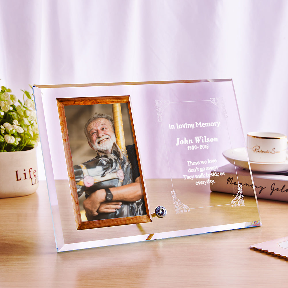 Custom Photo Engraved Frame Decoration Ornaments in Memory of Lost Loved Ones