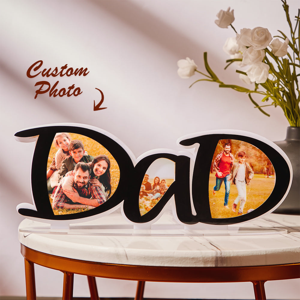 Custom Photo Frame Dad Photo Holder Father's Day Gift for Him