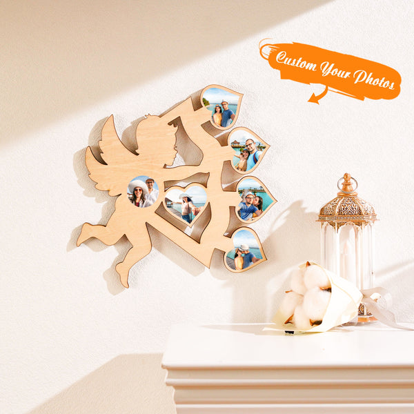 Personalized Photo Wooden Cupid Arrow Frame Charm Decoration - photomoonlampau