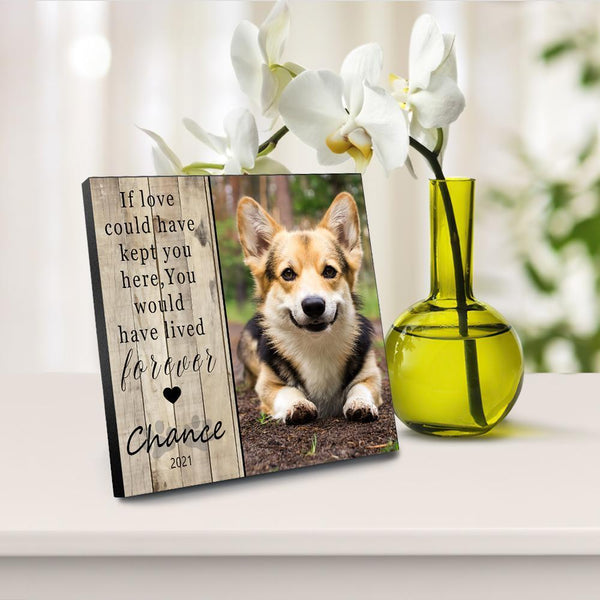 Personalised Pet Memorial Printed 6" x 6" Dog Loss Gift Memorial Frame Pet Gifts Wood Photo Block