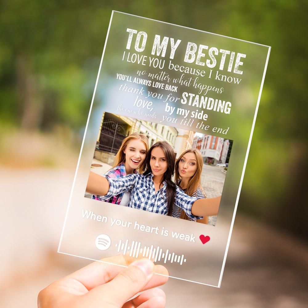 Personalised Custom Spotify Song Plaque To My Ace Buddy Personalised Best Friends Ever Gifts for Him