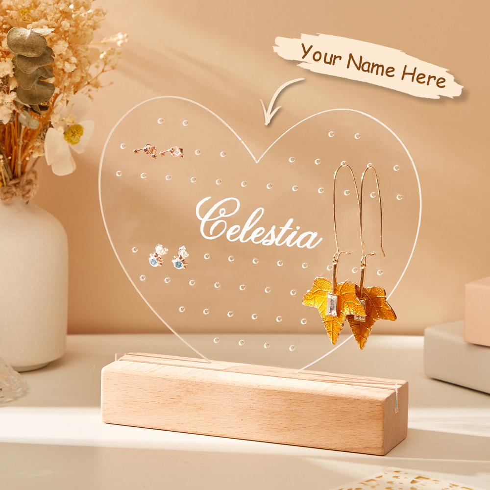 Personalised Jewelry Display Girls Room Decor Earring Holder Acrylic Jewelry Stand