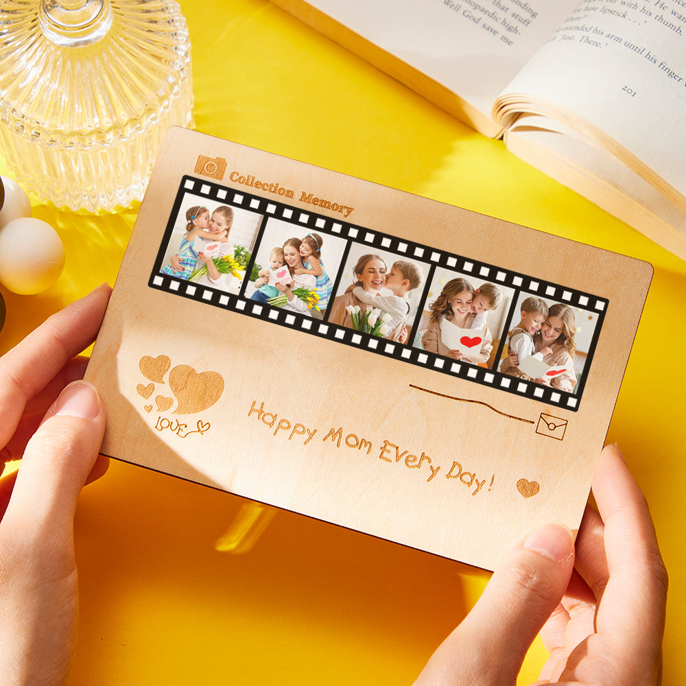 Personalised Photo Film Card Wooden Desktop Decoration Custom Engraved Commemorative Gifts