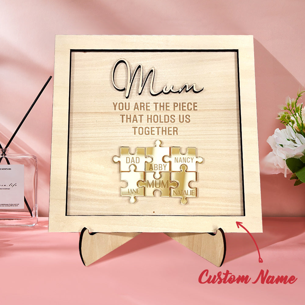 You Are the Piece That Holds Us Together Mother's Day Puzzle Mother's Day Gift