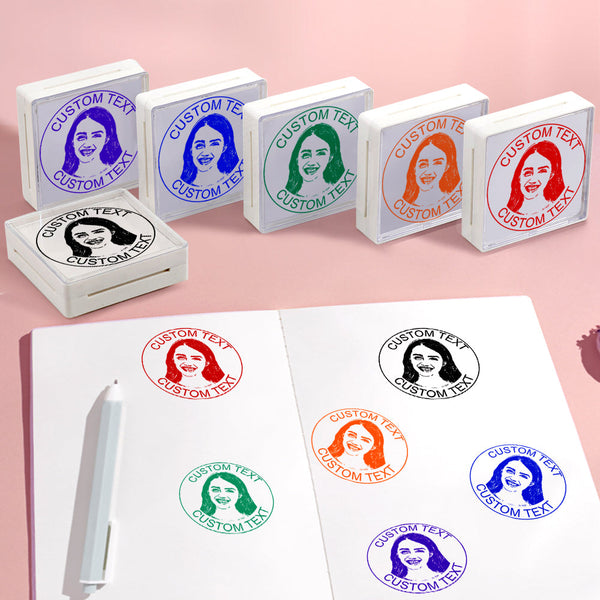 Personalized Face Stamp Custom Portrait Stamps Gifts for Him and Her - photomoonlampau